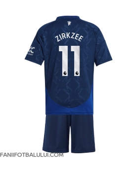 Manchester United Joshua Zirkzee #11 Echipament de Fotbal Replică 2024-25 Copii Deplasare (+ Șorturi)